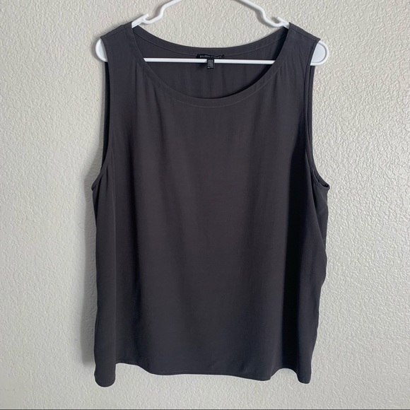 Eileen Fisher Tops - Eileen Fisher gray sleeve less blouse XL